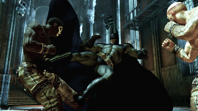 Illustration for article titled See Batman Battle Evil Muscle Clowns In Arkham Asylum
